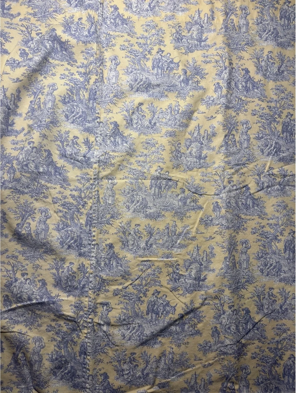 Waverly Country Life Toile Curtains 100x80 Extra Wide Panels Set of 2 + Tiebacks